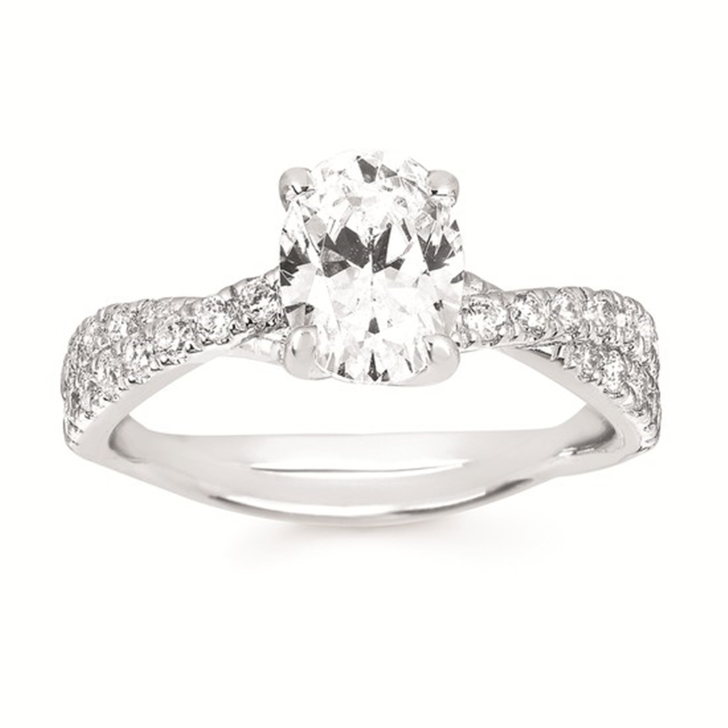 Modern Bridal 3/8 Ctw. Diamond Semi Mount in 14K Gold