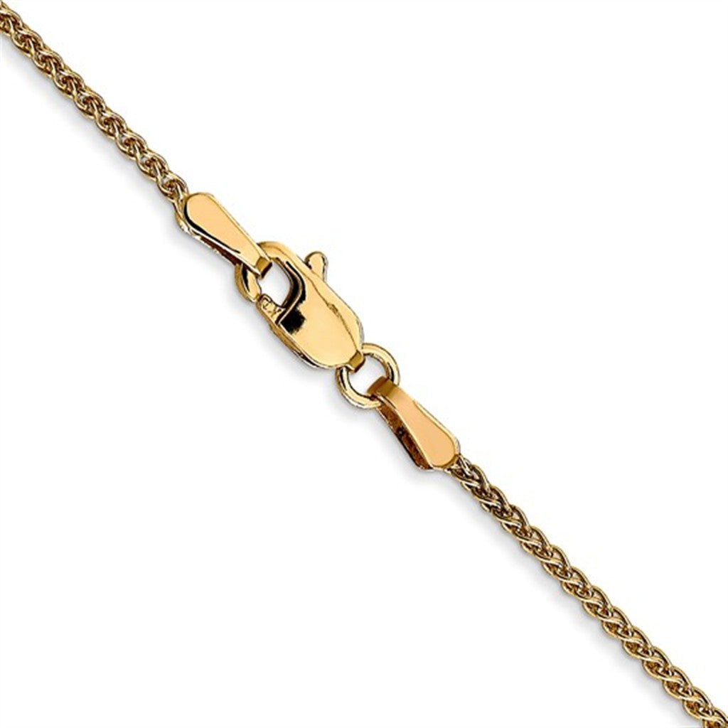 Elegant 14K Yellow Gold Spiga Wheat Chain