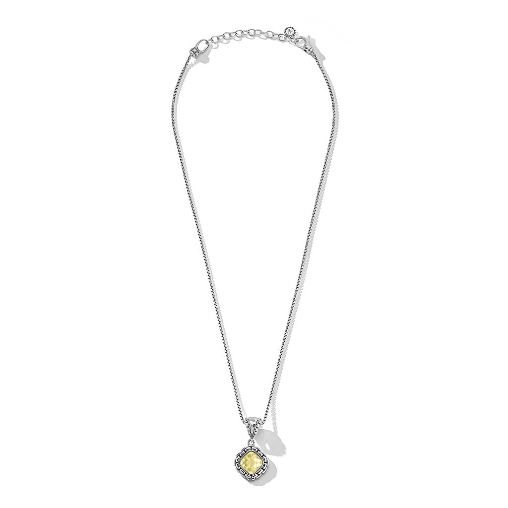 JAI Sterling Silver & 14K Gold Box Chain Pattern S | Silver Necklaces