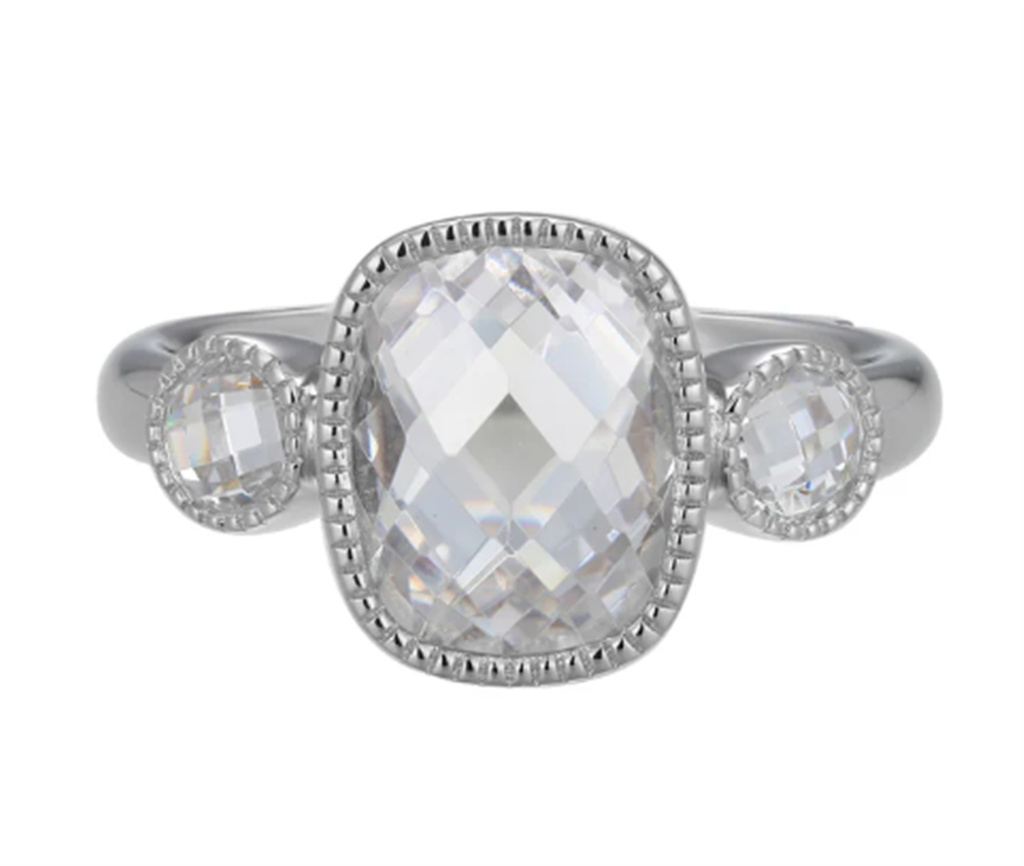ELLE Vintage-Inspired Cubic Zirconia Ring