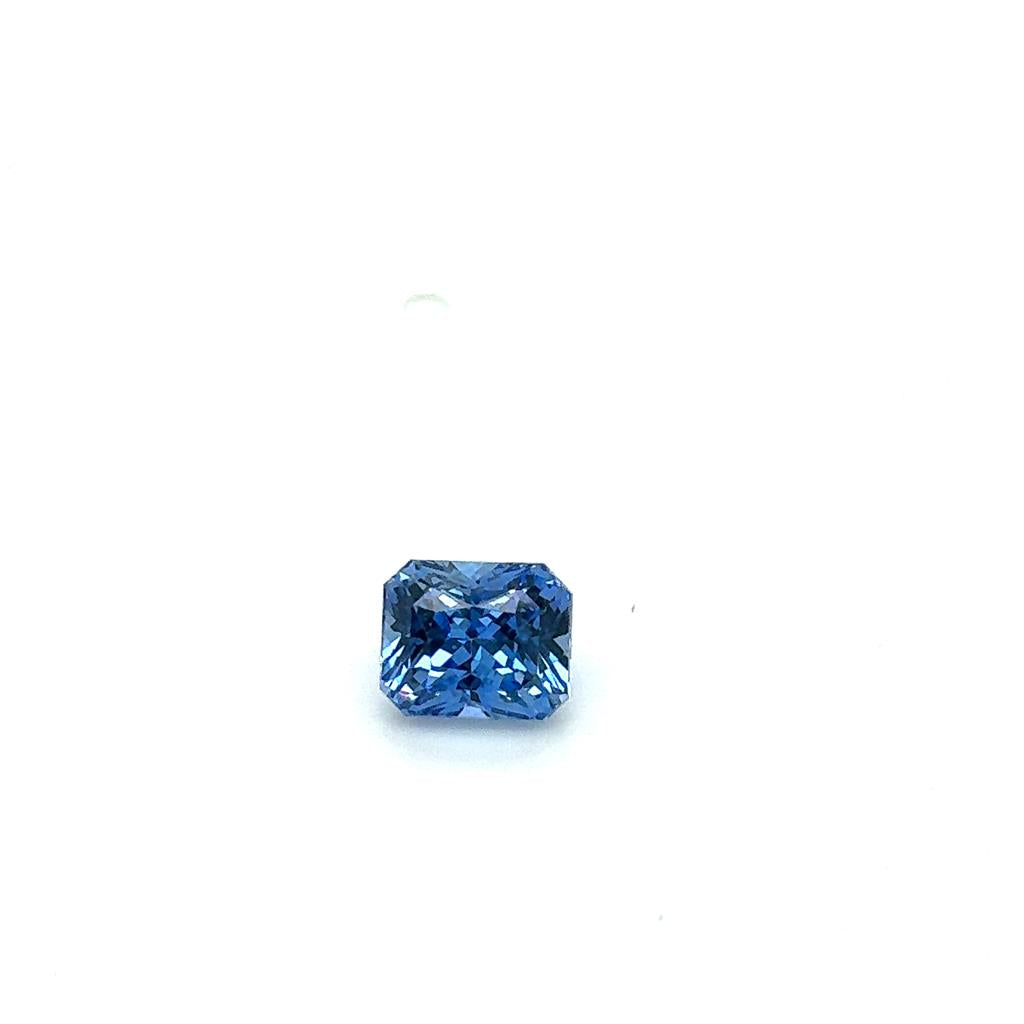 1.57CT Emerald-Cut Blue Sapphire Loose Gemstone