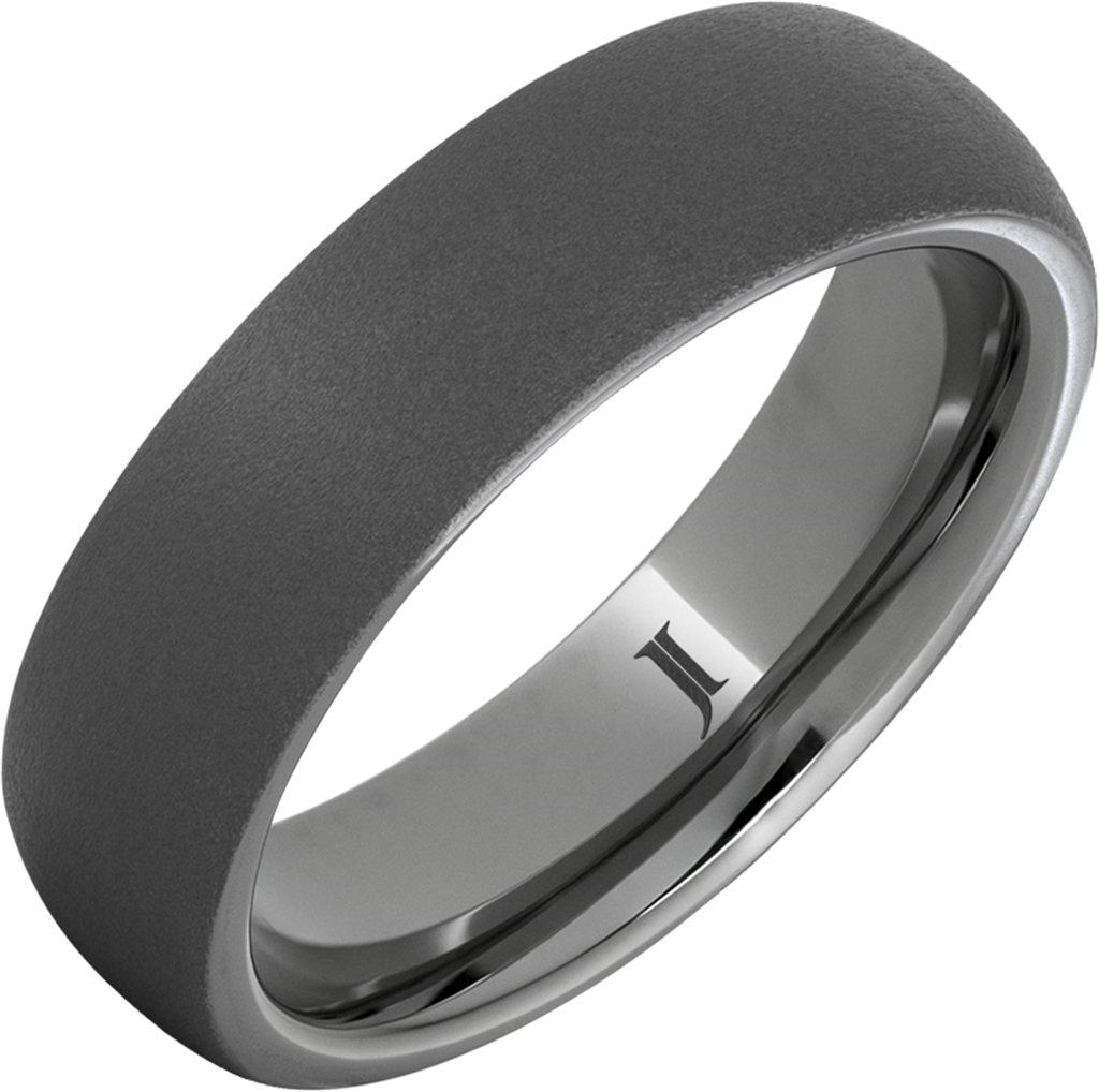6MM Tungsten Carbide Domesand Wedding Band – Durable & Stylish