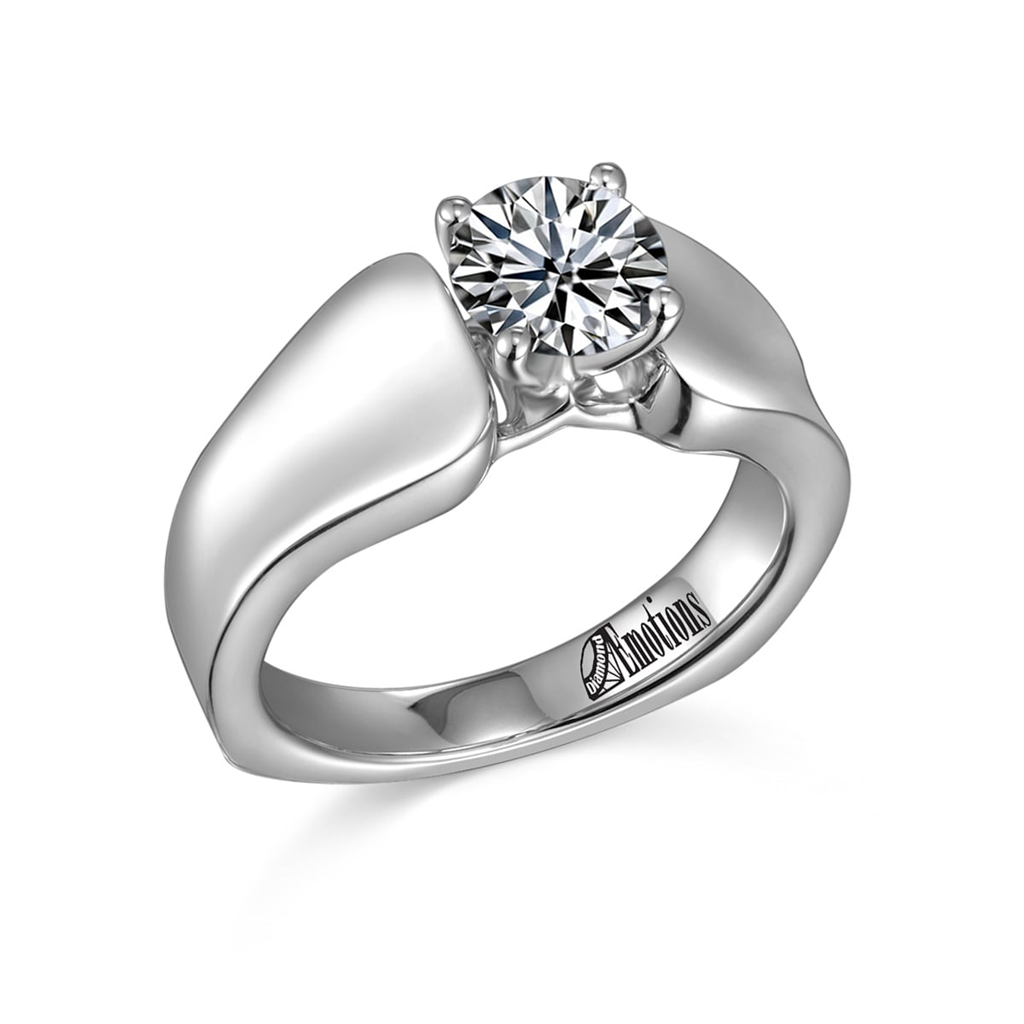 Classic Solitaire Semi-Mount with Wide Shank