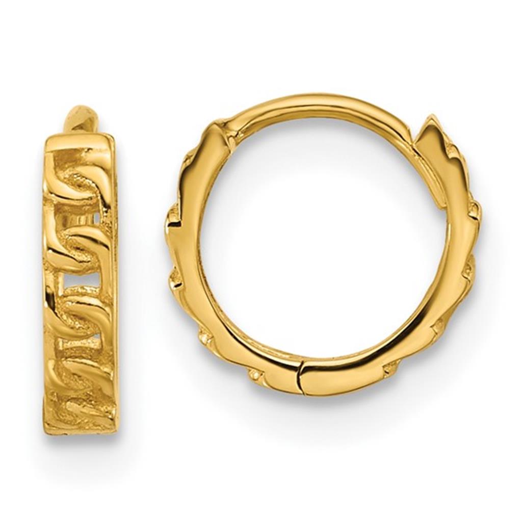 14KYG POLISHED CURB LINK ROUND