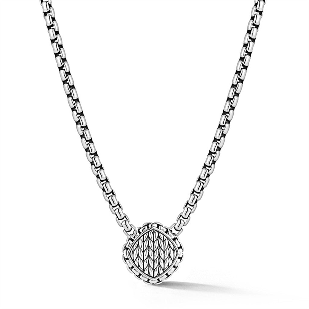 JAI Sterling Silver Artisan 3.7mm Box Chain Neckla | Silver Necklaces