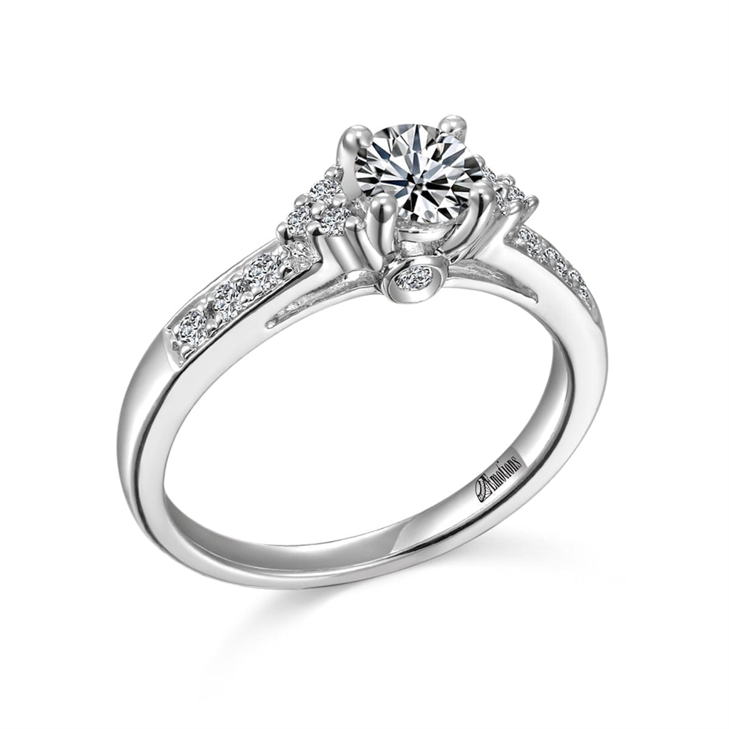 Delicate Diamond Cluster Ring Semi-Mount with .22Ct Diamonds