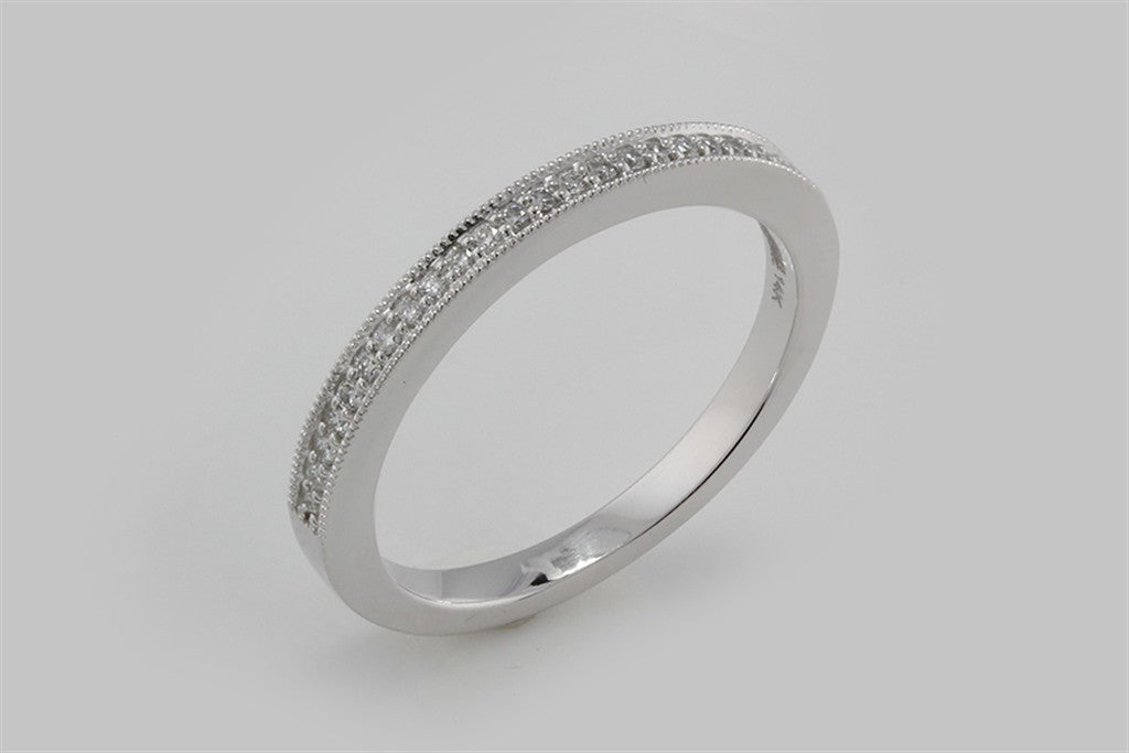 RINGS-23 RD 0.12Ct-14K W 2.73G