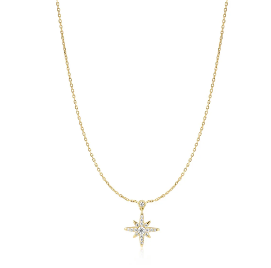 Gold Sparkling Nova Star Necklace