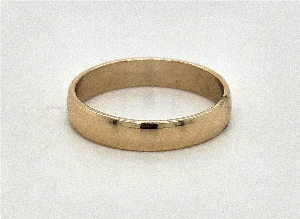 14K Yellow Gold Plain Wedding Band Size 7.75 2.9g