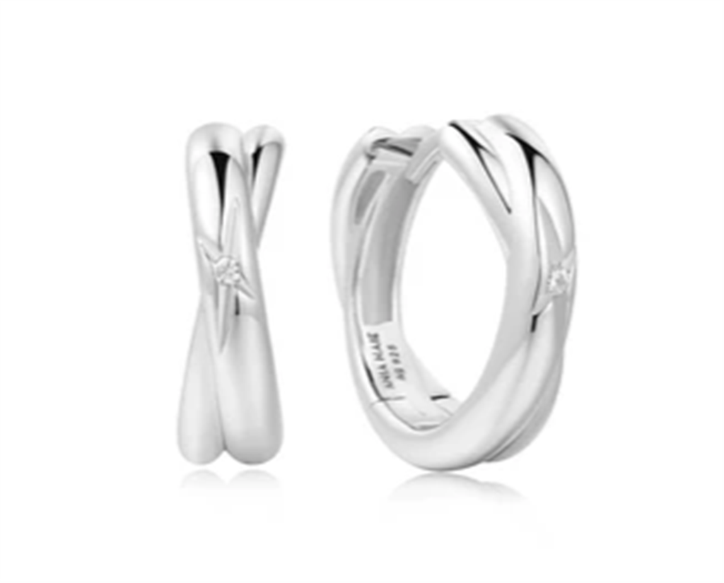 Ania Haie Silver Cross Duo Earrings – Unique Elegance