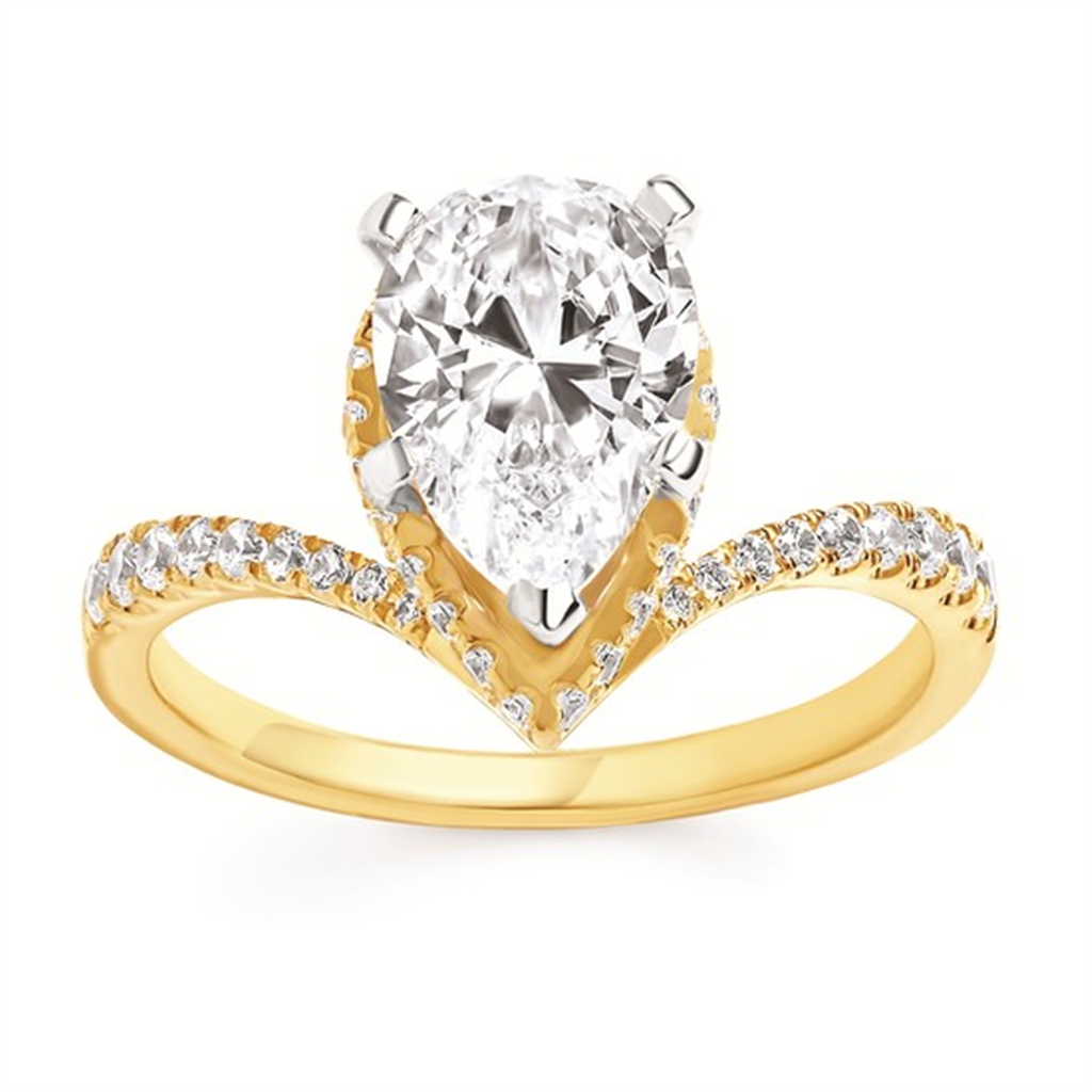 Forever Elegant® 3/8 Ctw. Diamond Semi Mount in 14K Gold