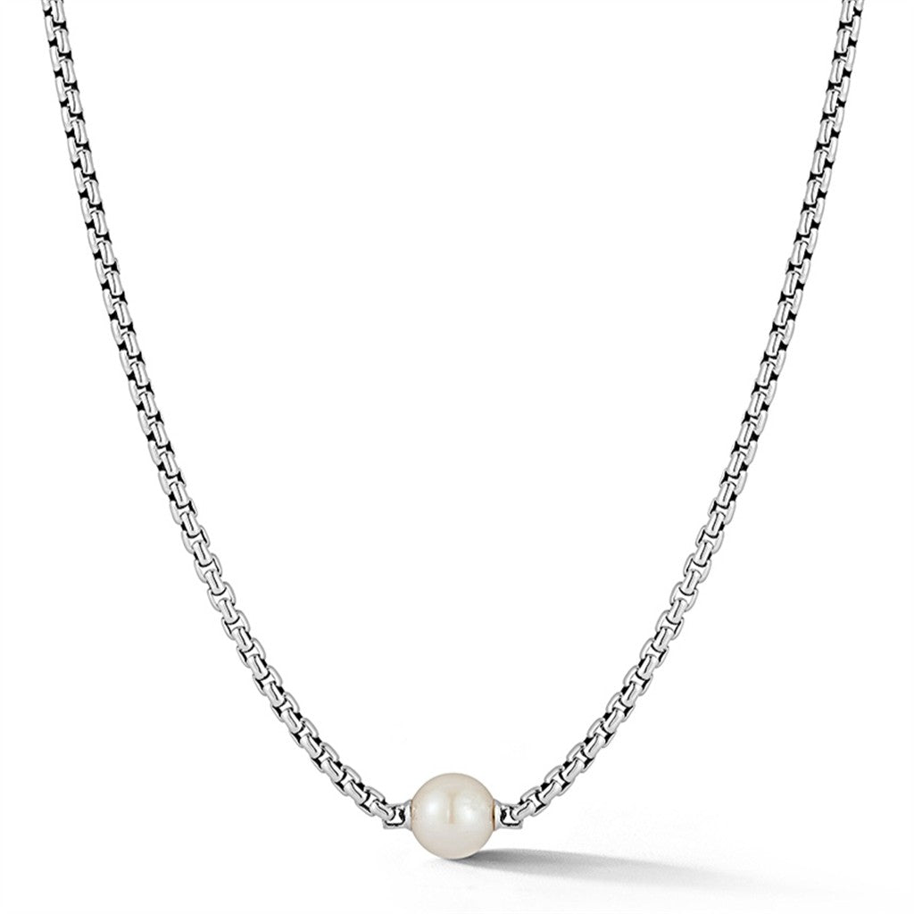 JAI Sterling Silver 2.7mm Box Chain Necklace with | Silver Necklaces