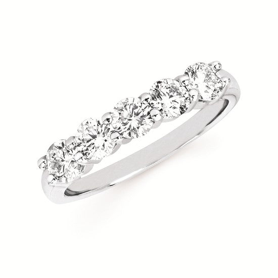 1 Ctw. 5 Stone Prong Set Diamond Anniversary Band