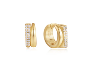 Ania Haie YGP Pavé Double Hoop Earrings – Sophisticated Sparkle