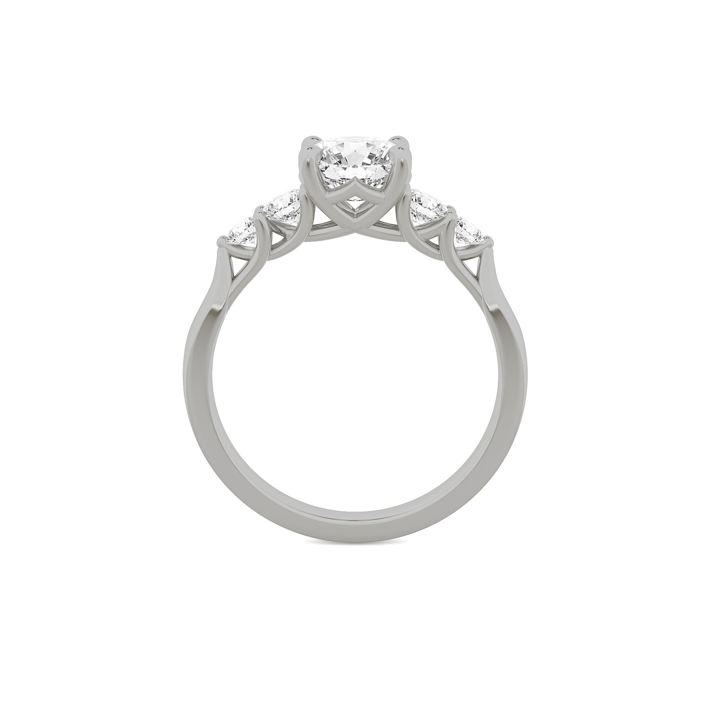 14K White Gold Susan Semi-Mount Engagement Ring – Trellis Design