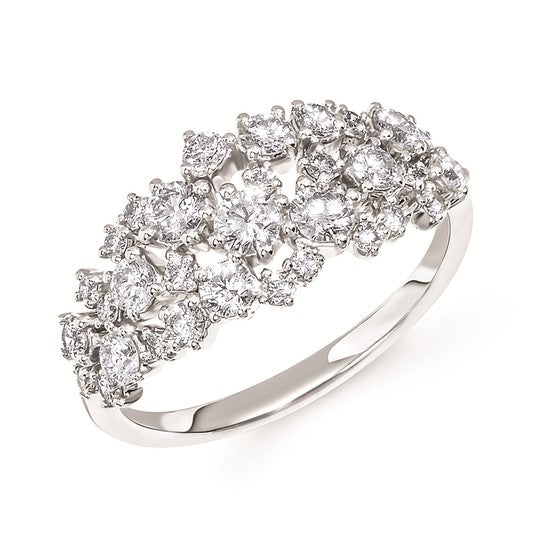 14K White Gold Diamond Fashion Ring – 1CTW