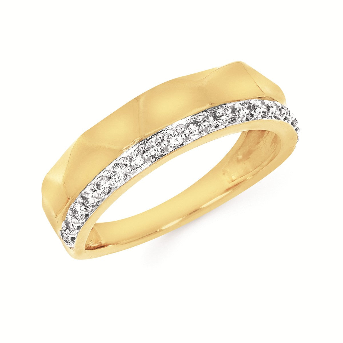 14K Yellow Gold .25CTW Natural Diamond Fashion Ring