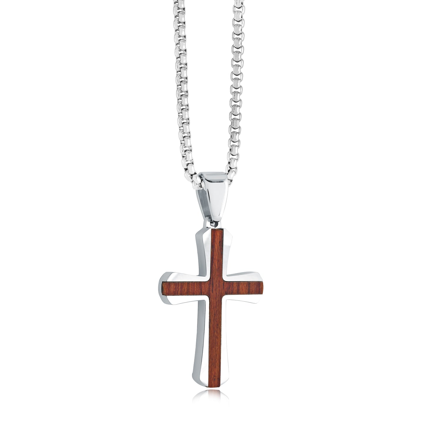 Stainless Steel, Silver, Wood-