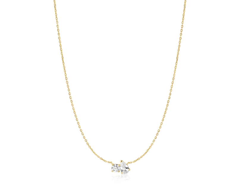 Gold Toi & Moi Necklace