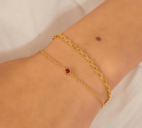 Ania Haie Gold Crimson Solitaire Bracelet