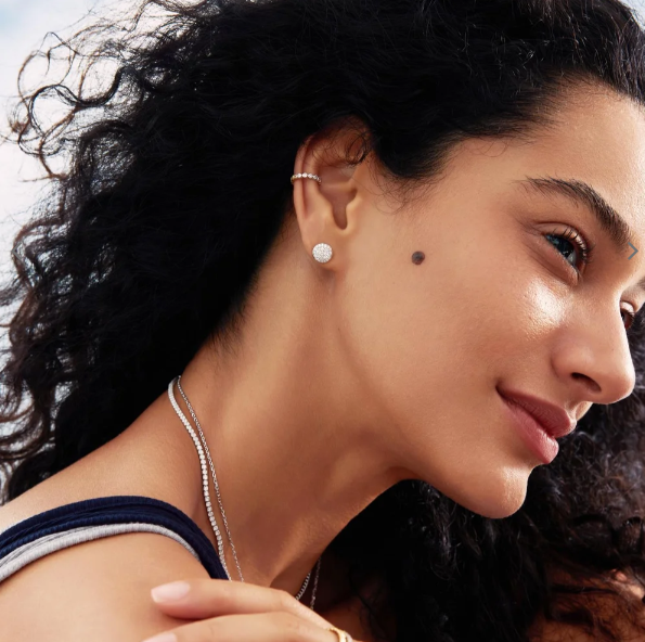 Ania Haie Silver Pavé Disc Stud Earrings