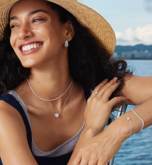 Ania Haie Silver Pavé Disc Bracelet