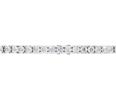 LGD 4CTW 14K White Gold Straight-Line Tennis Bracelet