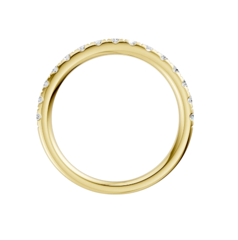 LGD .50CTW 14K Yellow Gold Tulip-Head Matching Wedding Band
