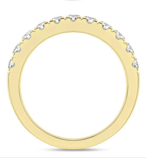 LGD .75CTW 14K Yellow Gold Straight Diamond Wedding Band