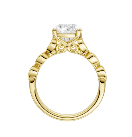 LGD 2.17CTW 14K Yellow Gold Trellis Shank Engagement Ring