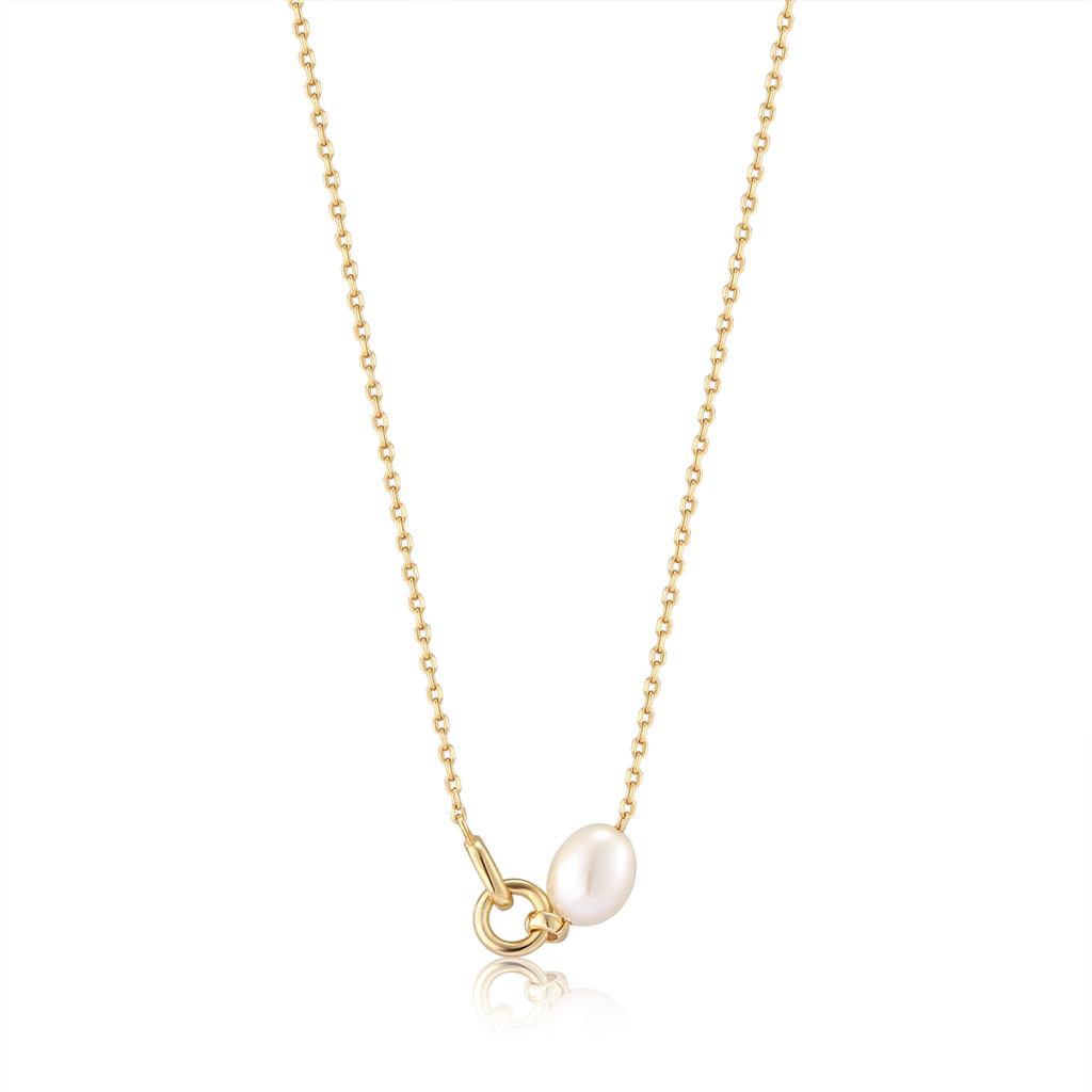 Chic Ania Haie Pearl Link Chain Necklace