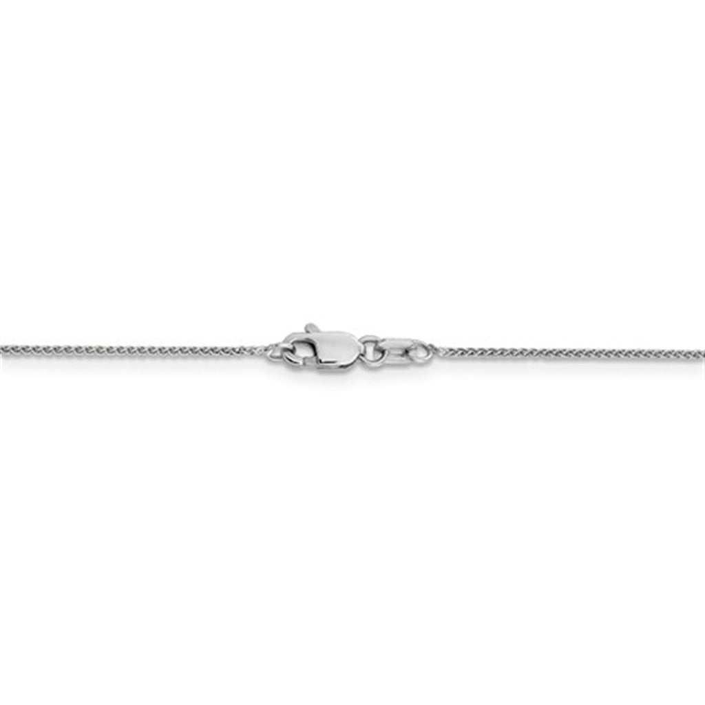 Refined 14K White Gold Wheat Chain