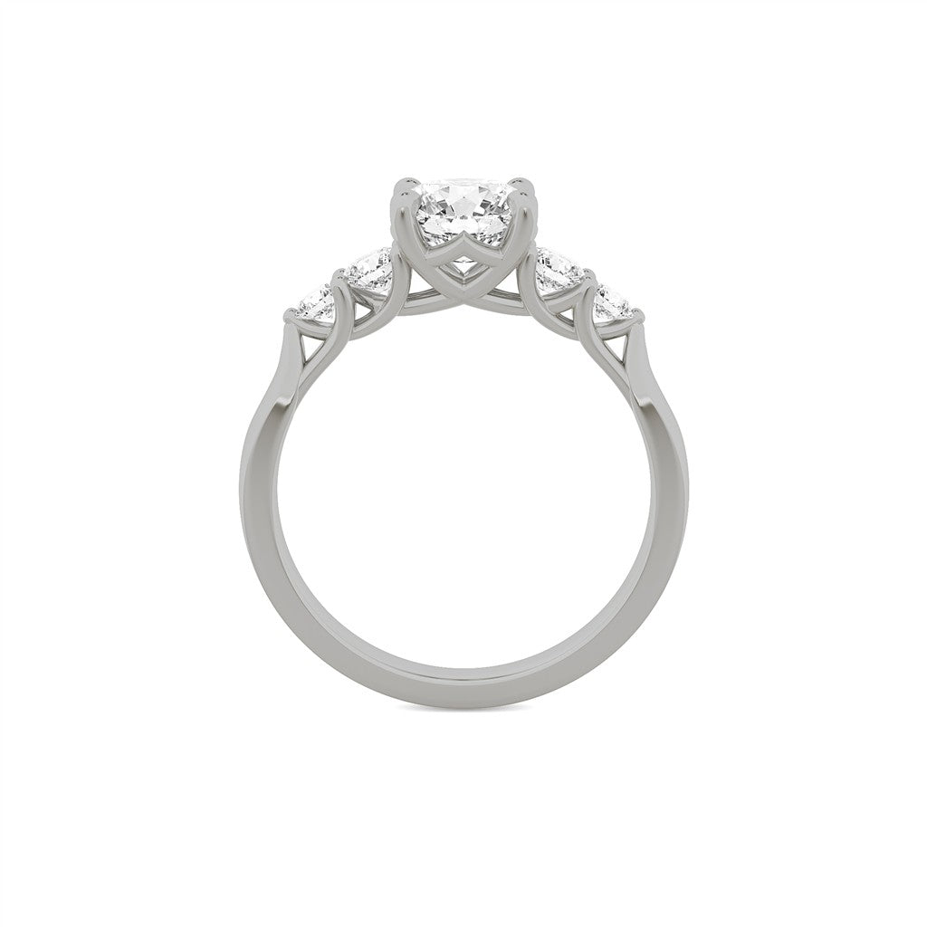 14K White Gold Susan Semi-Mount Engagement Ring – Trellis Design