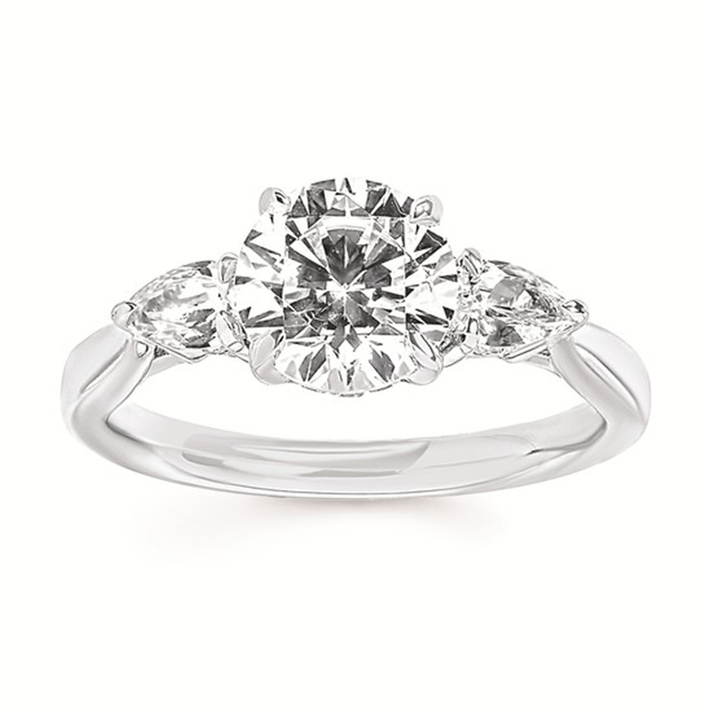 Classic Bridal: 3/8 Ctw. Diamond Semi Mount with 1.50 Ct. Round Center Diamond in 14K Gold