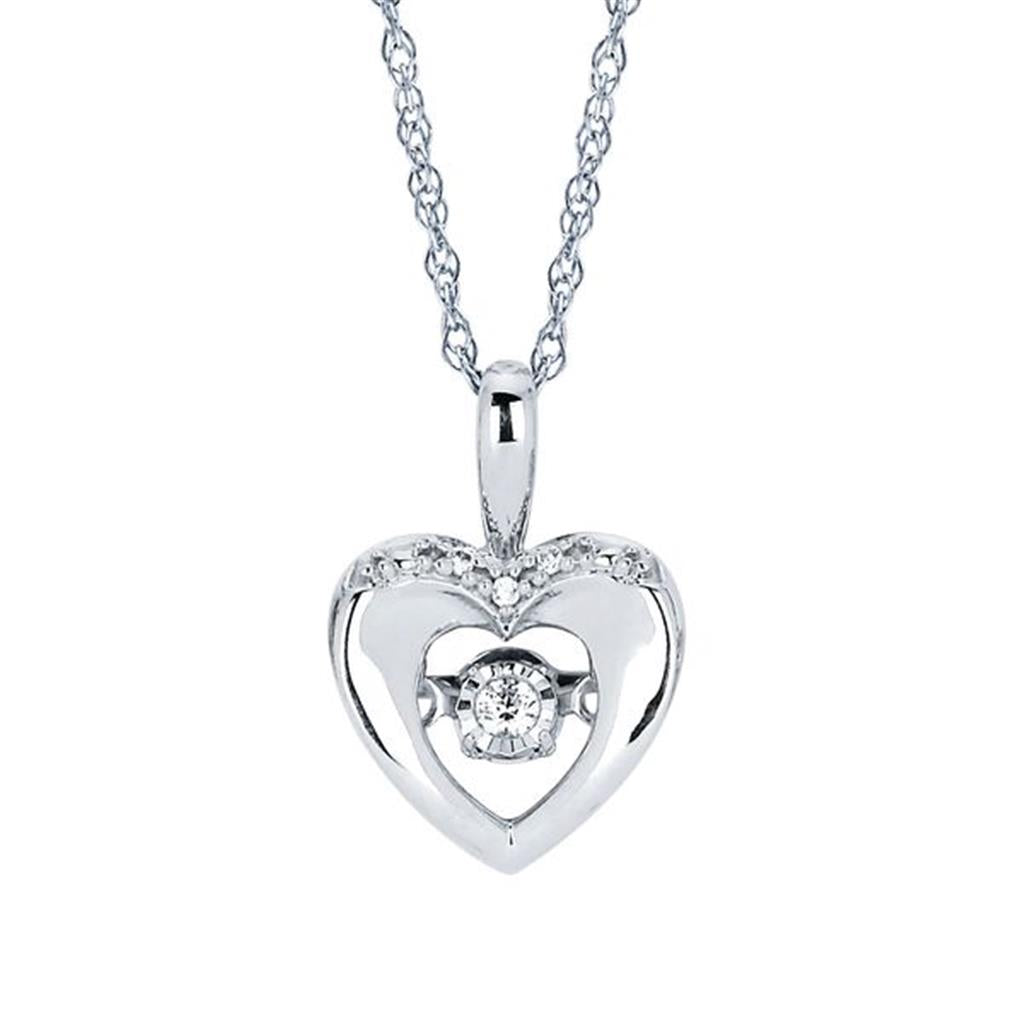 Shimmering Diamonds® Heart Pendant in Sterling Silver