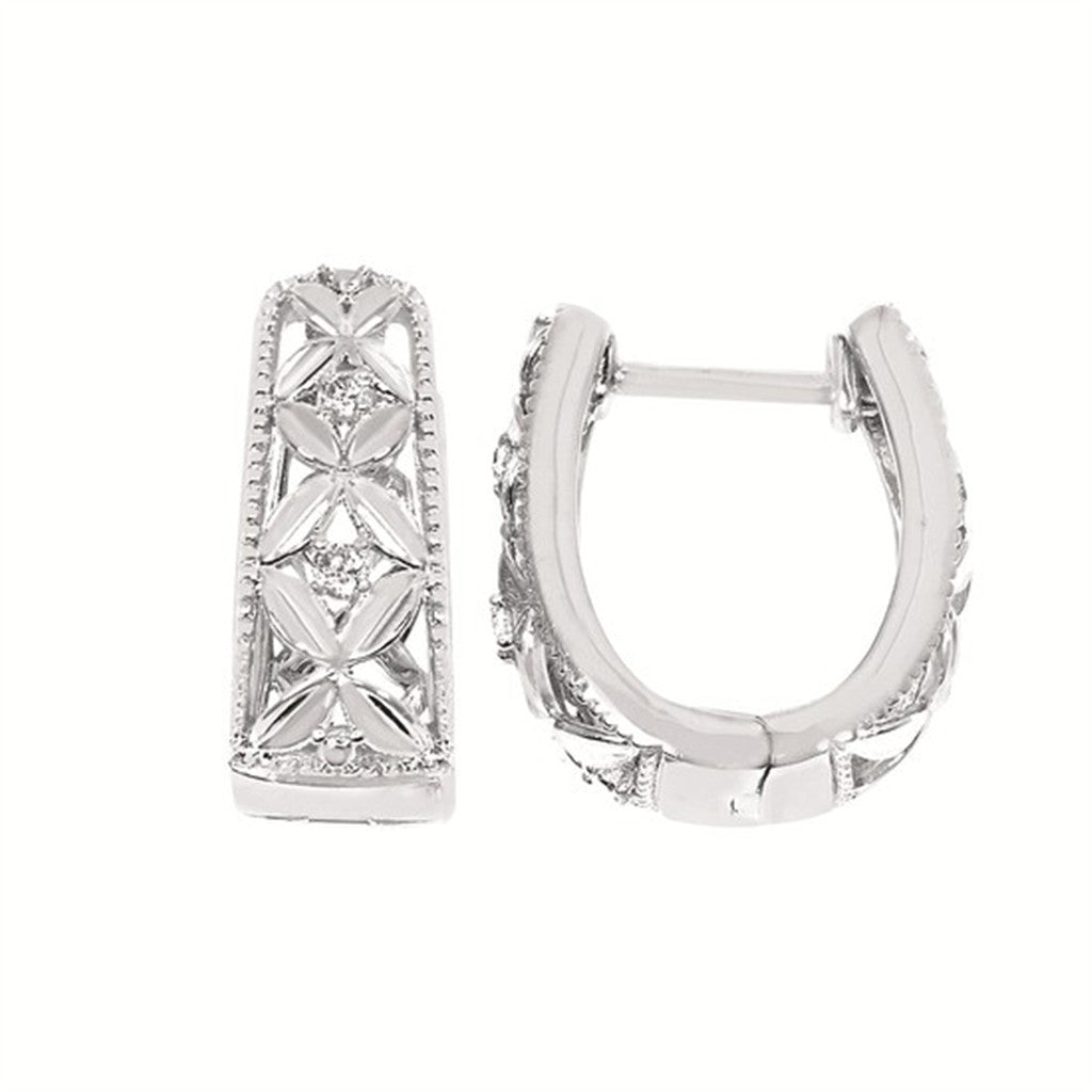 SS .04CTW Diamond Hoop Earrings – Timeless Shine