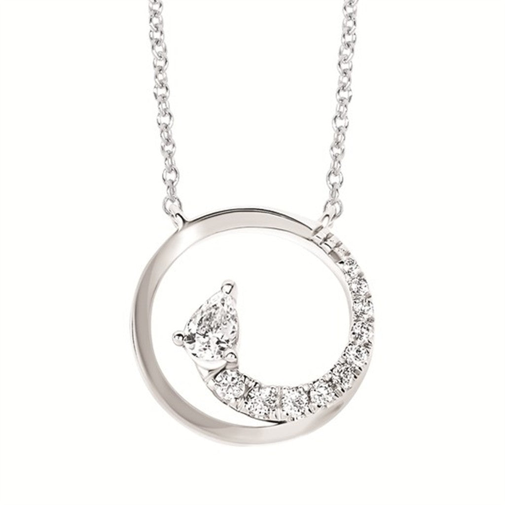 1/6 Ctw. Diamond Pendant in 14K Gold with 18" Chain