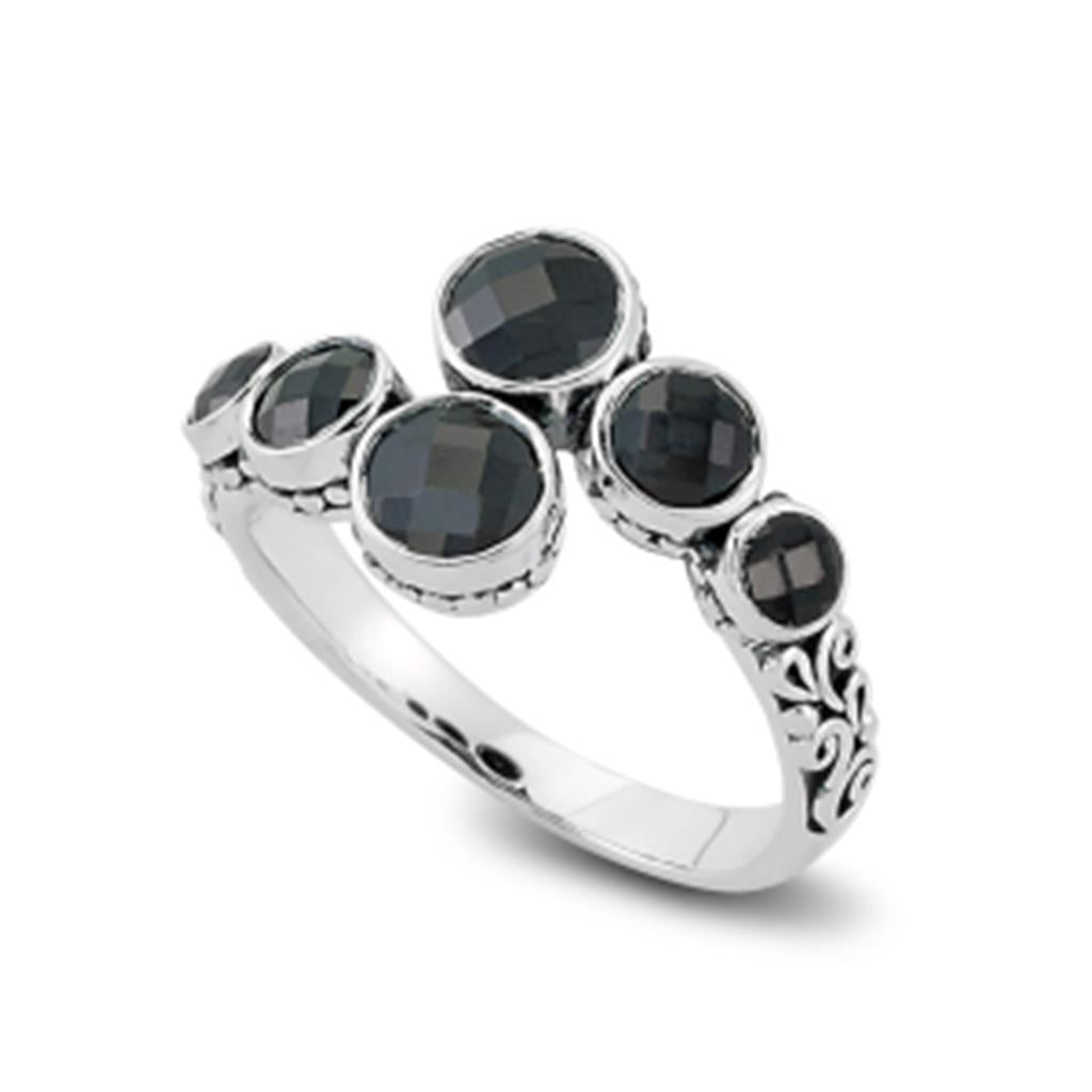 Tarutung Ring - Black Spinel | Elegant Bypass Ring