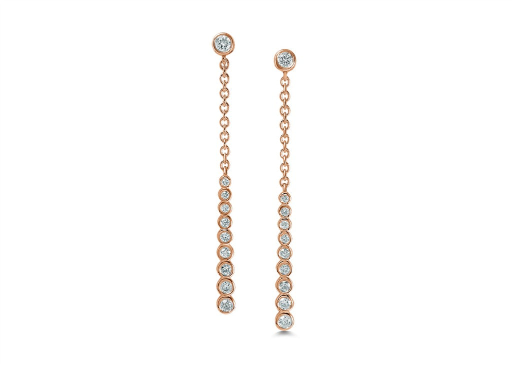 EARRINGS-20 RD 0.35Ct-14K Rose