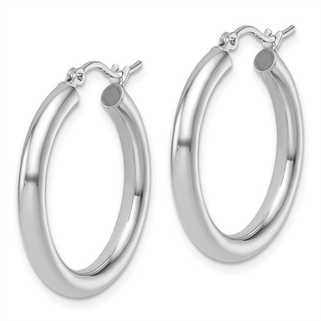 Classic 14K White Gold Hoop Earrings