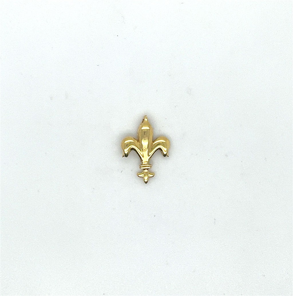 18K Yellow Gold Fleur de Lis Pendant 0.66g