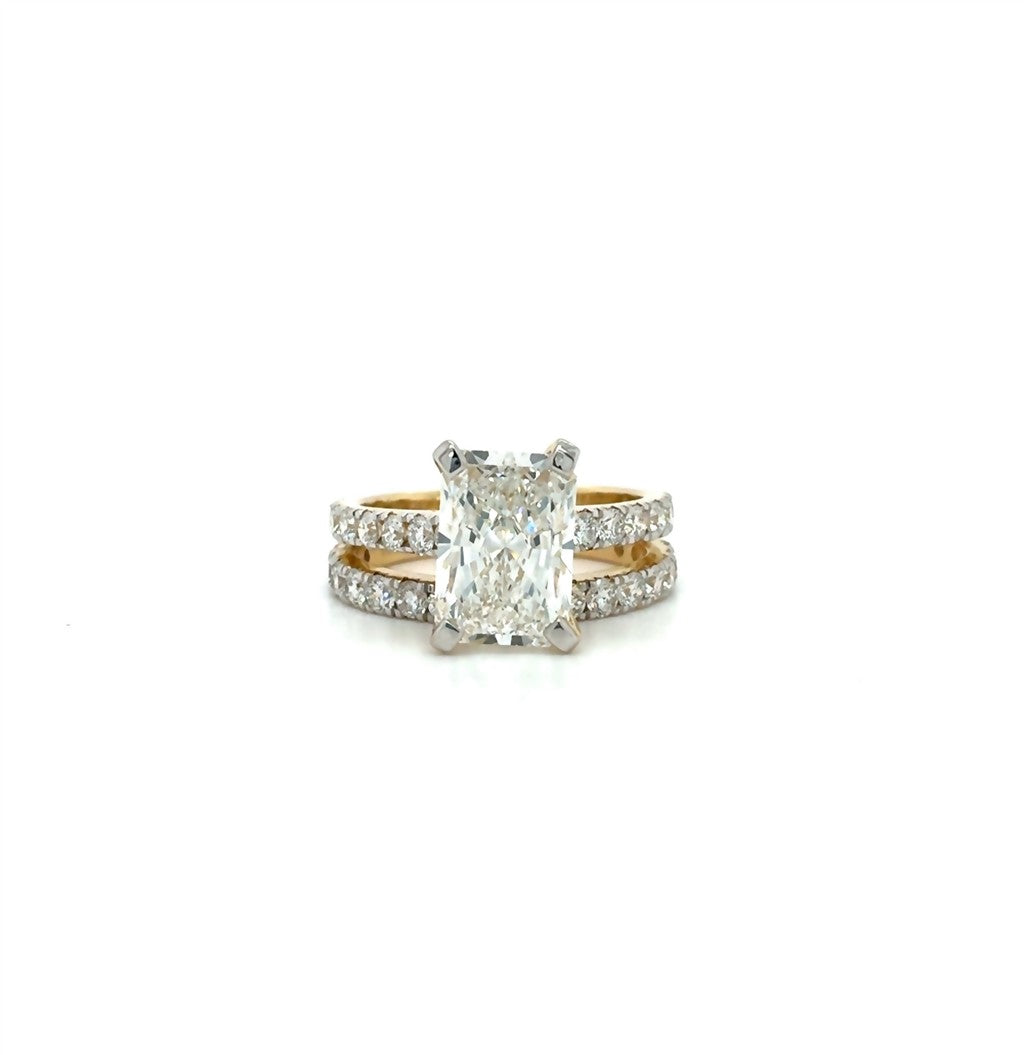 Lab-Grown Diamond Wedding Set – 14K Yellow Gold