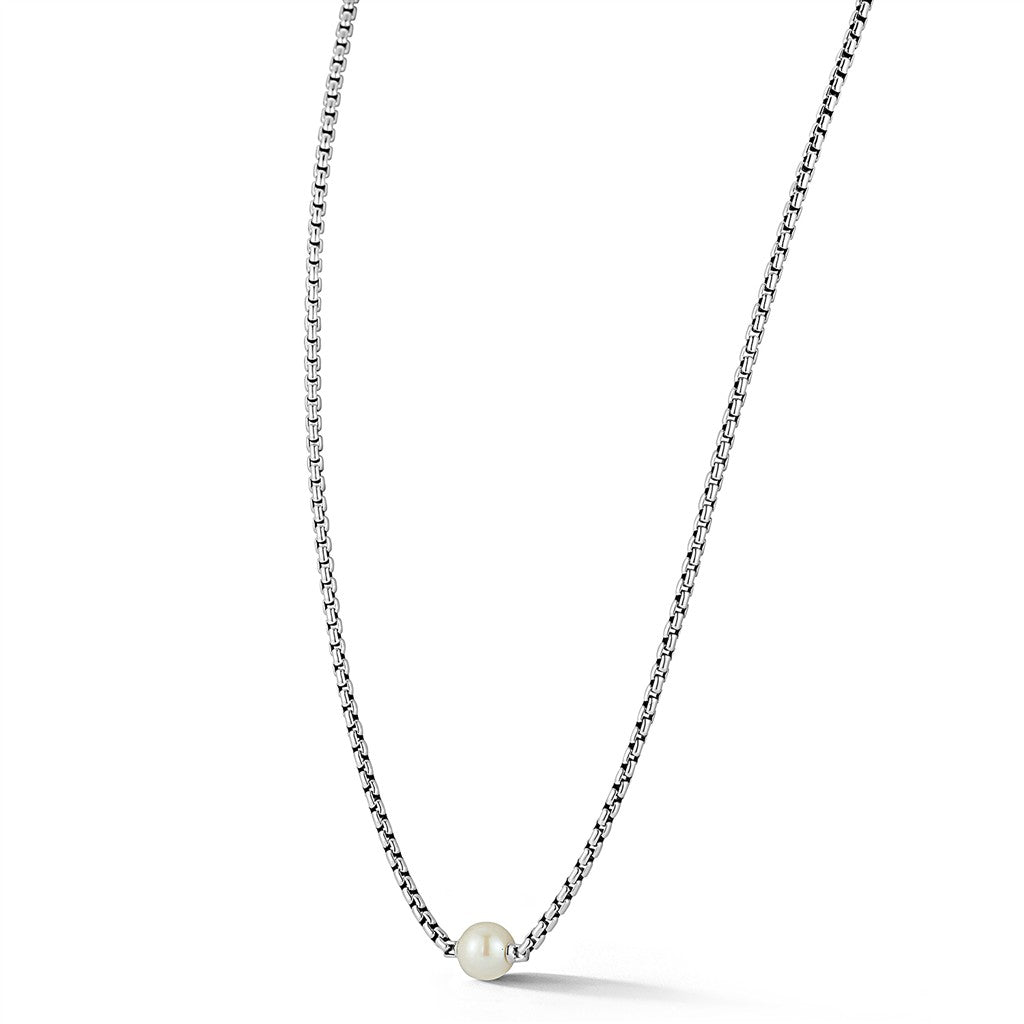 JAI Sterling Silver 2.7mm Box Chain Necklace with | Silver Necklaces