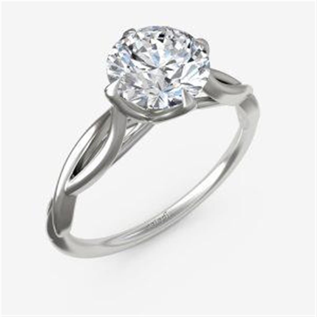 Split Shank Cardinal Point Cathedral 4 Prong Engagement Ring Semi-Mount
