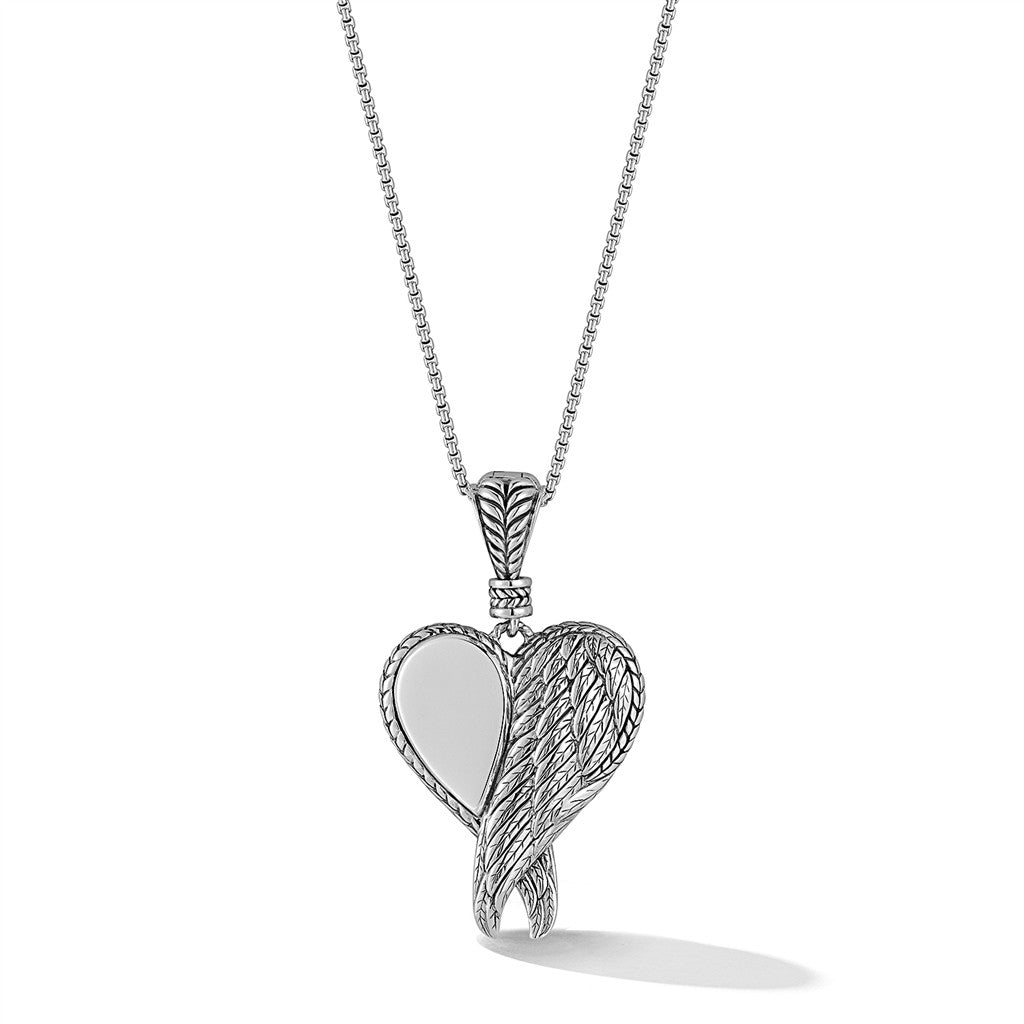 JAI Sterling Silver Reversible Wings Of Love Penda | Silver Necklaces
