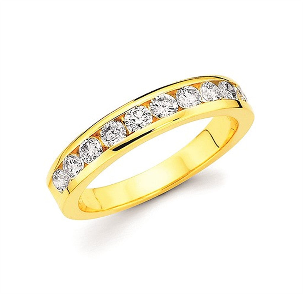 1 Ctw. Channel Set 10 Stone Diamond Anniversary Band