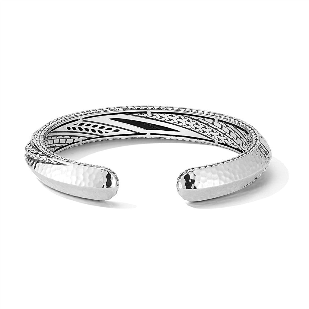 JAI Sterling Silver & 14K Gold Hammered Artisan Hi | Silver Bracelets