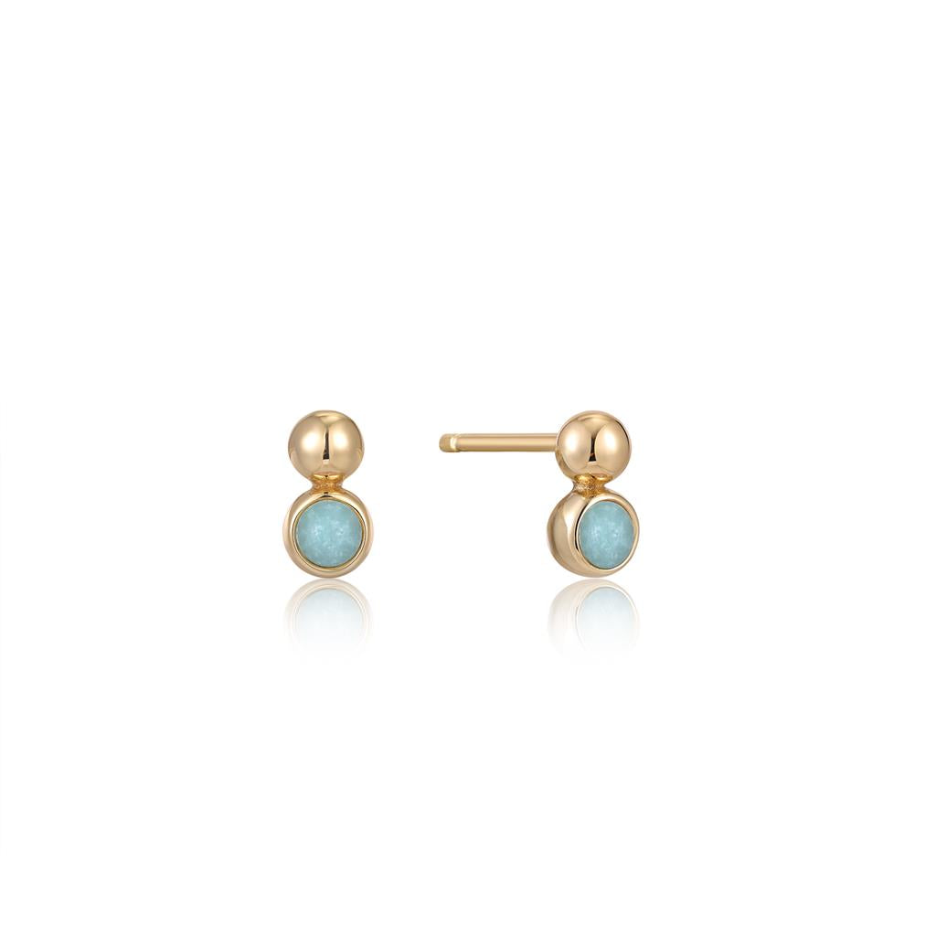 Elegant Ania Haie Orb Amazonite Stud Earrings
