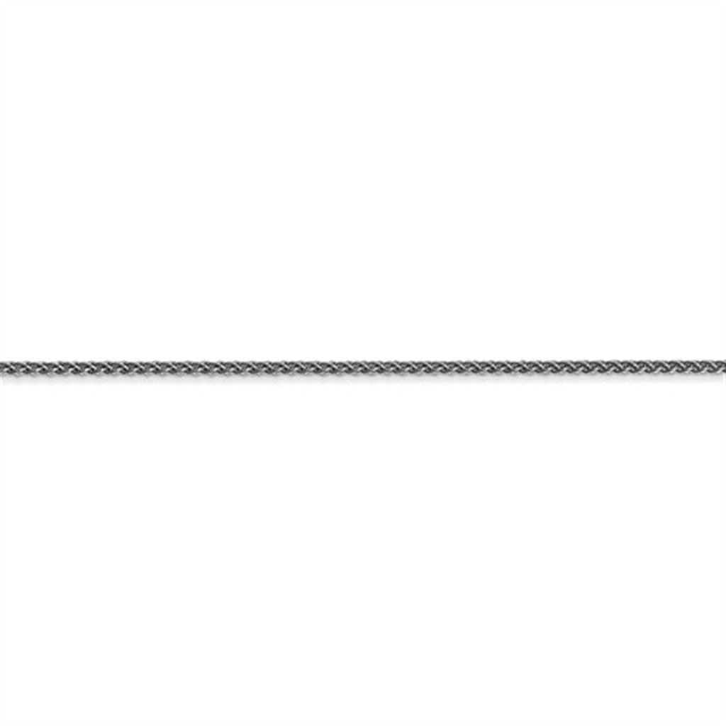 14K White Gold 1.2MM Wheat Chain – 18" Lobster Clasp