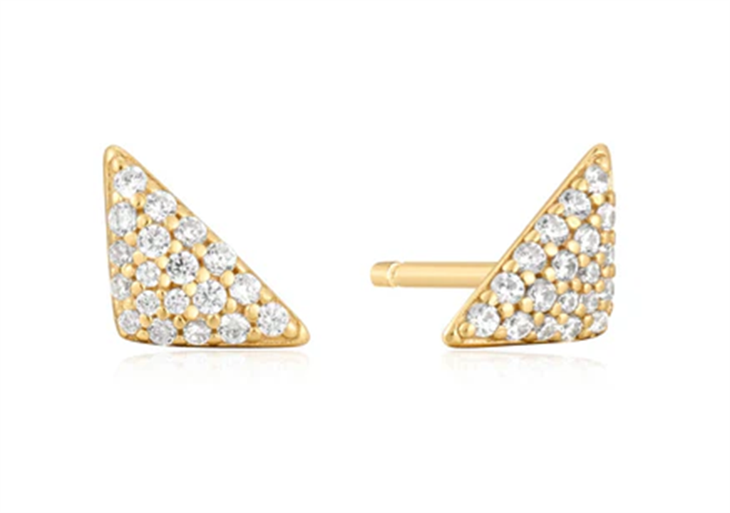 Ania Haie YGP Triangular Pavé Studs - Parker Jewelers Carlisle, PA